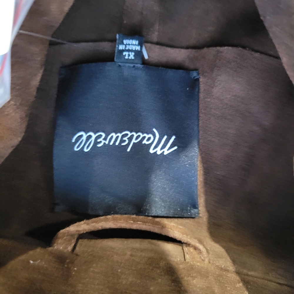 Madewell Boxy-Crop Jacket in Suede **Flawed NWT Espresso - Picture 8 of 9